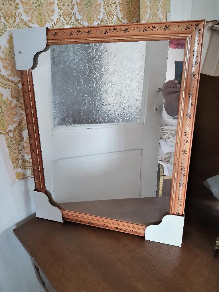 vintage retro ,  spiegel 57x47 cm nieuw., Enlèvement, Maison et Meubles