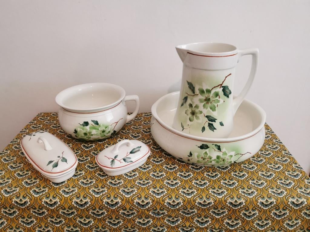 Lampetset porcelein 5 delig, Ophalen