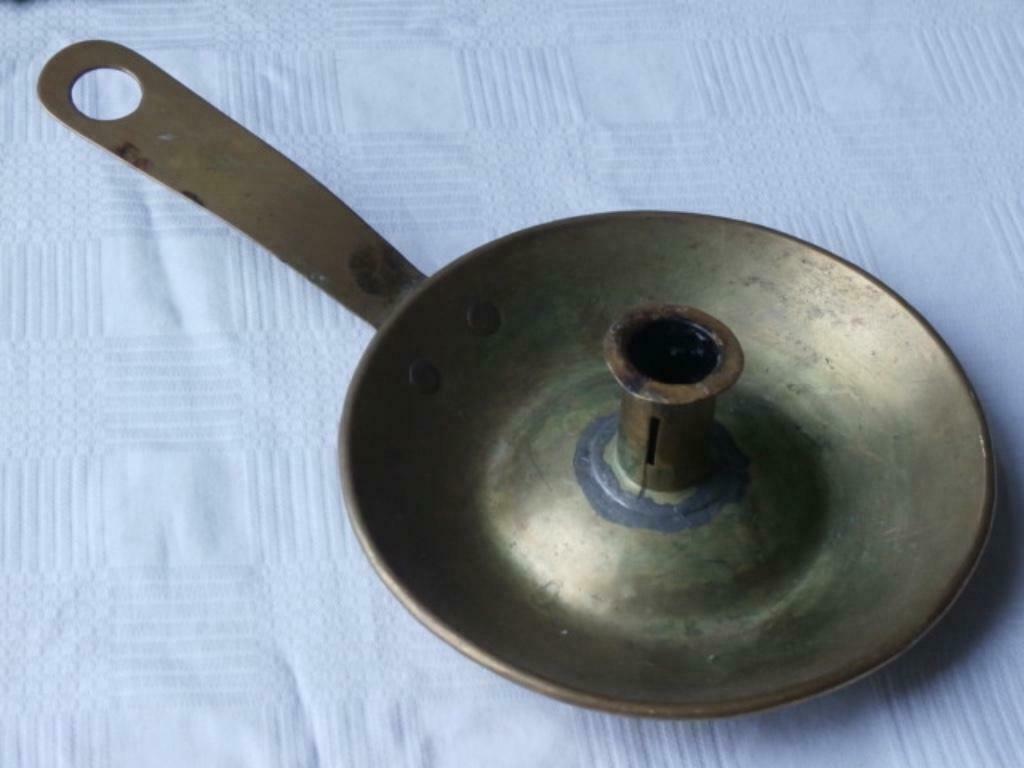 Bougeoir en cuivre antique, Enlèvement ou Envoi, Cuivre