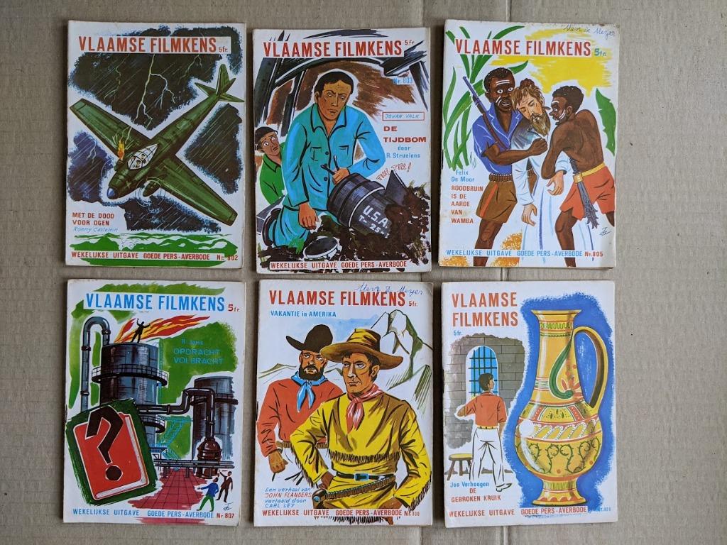 6 Vlaamse Filmpjes uit jaren ’60, Ophalen of Verzenden, Gelezen