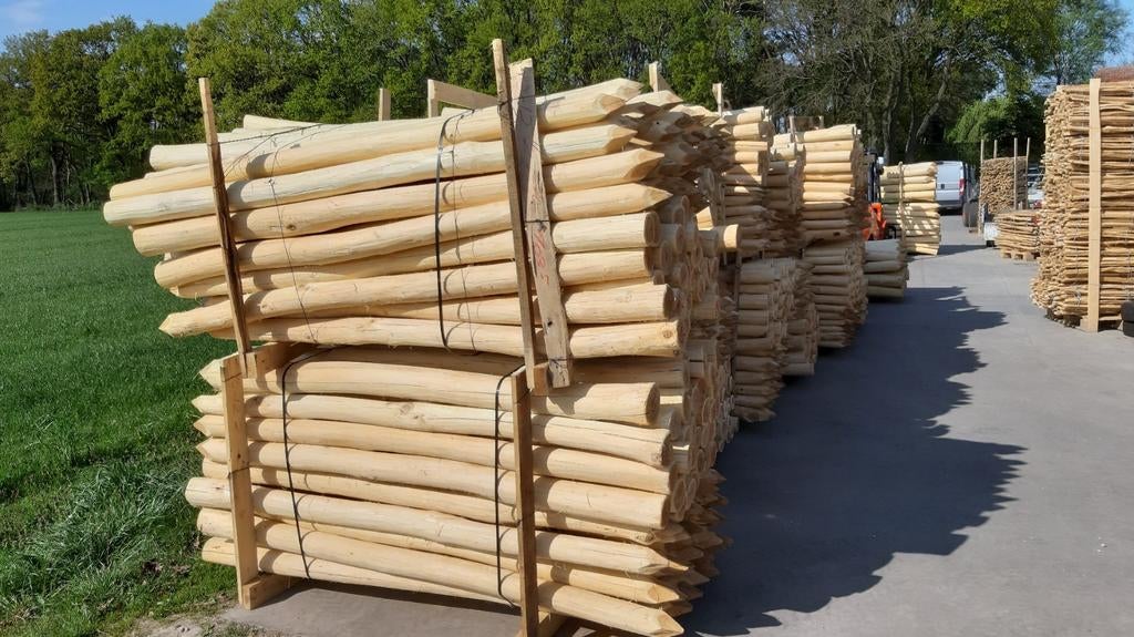 Kastanje en Robinia hekwerk Kippenhoeve Arendonk, Ophalen of Verzenden, Zo goed als nieuw, Hout