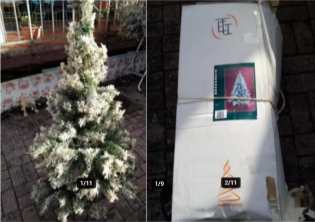 Lot voor Kerst : boom; lichtslingers, beren, enz...., Ophalen of Verzenden, Gebruikt