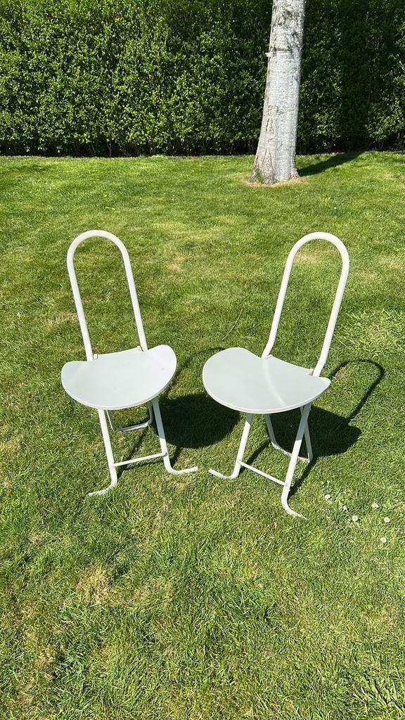 Gastone Rinaldi paperclip stoel, Huis en Inrichting, Ophalen, Gebruikt, Twee, Wit