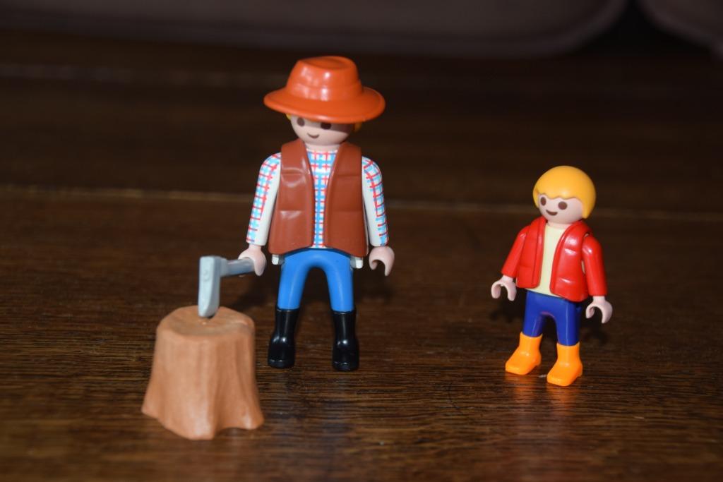 Playmobil set met houthakker en zoon, in perfecte staat, Ophalen of Verzenden, Zo goed als nieuw