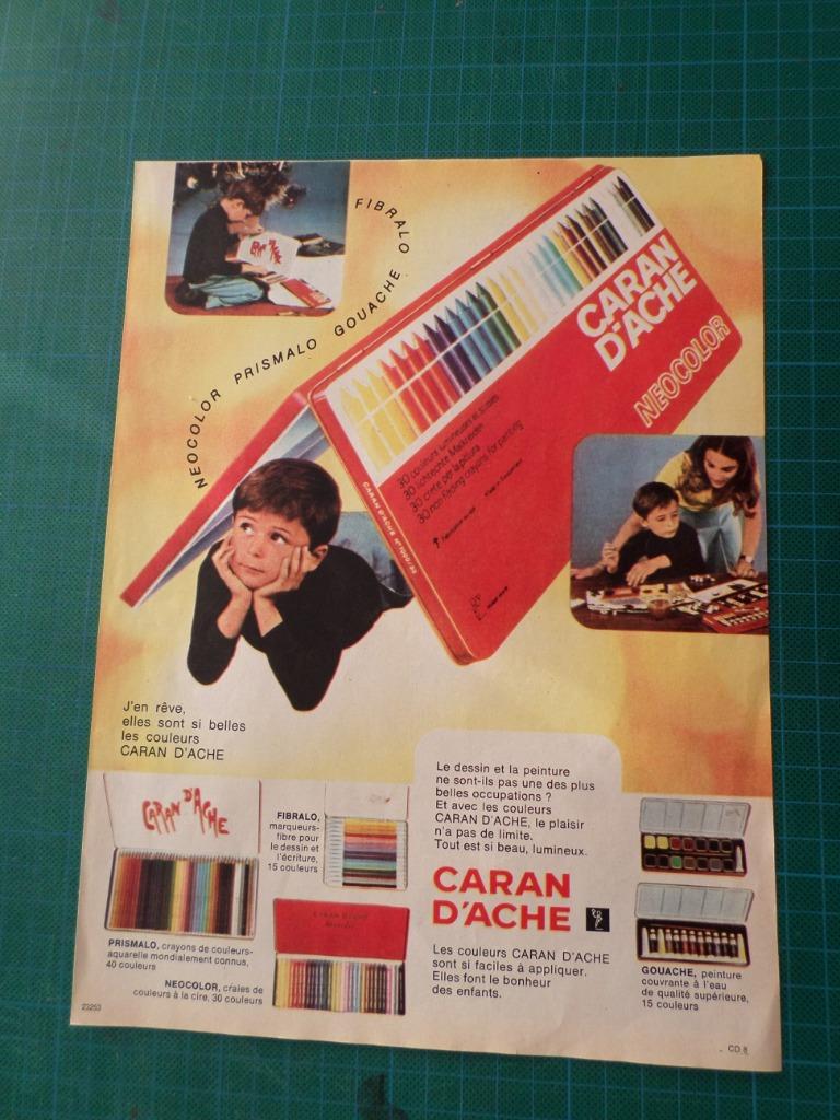 Caran d'Ache crayons - publicité papier - 1970, Enlèvement ou Envoi, Utilisé, Autres types