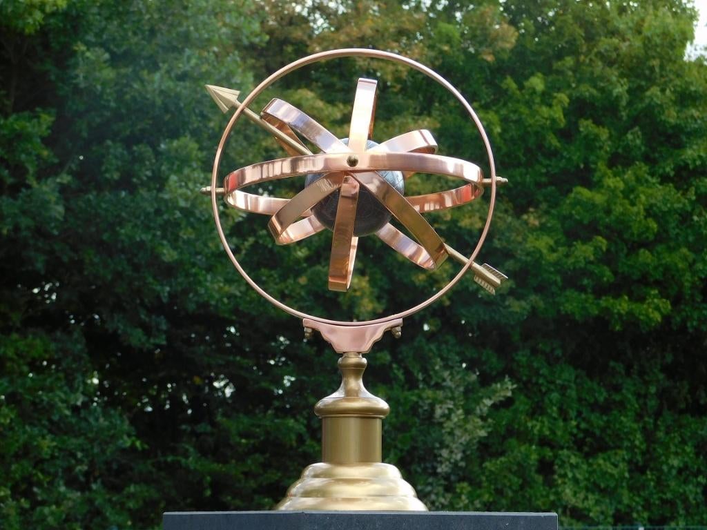 Globe céleste Armillarium, 50 cm couleur laiton et cuivre, Enlèvement ou Envoi