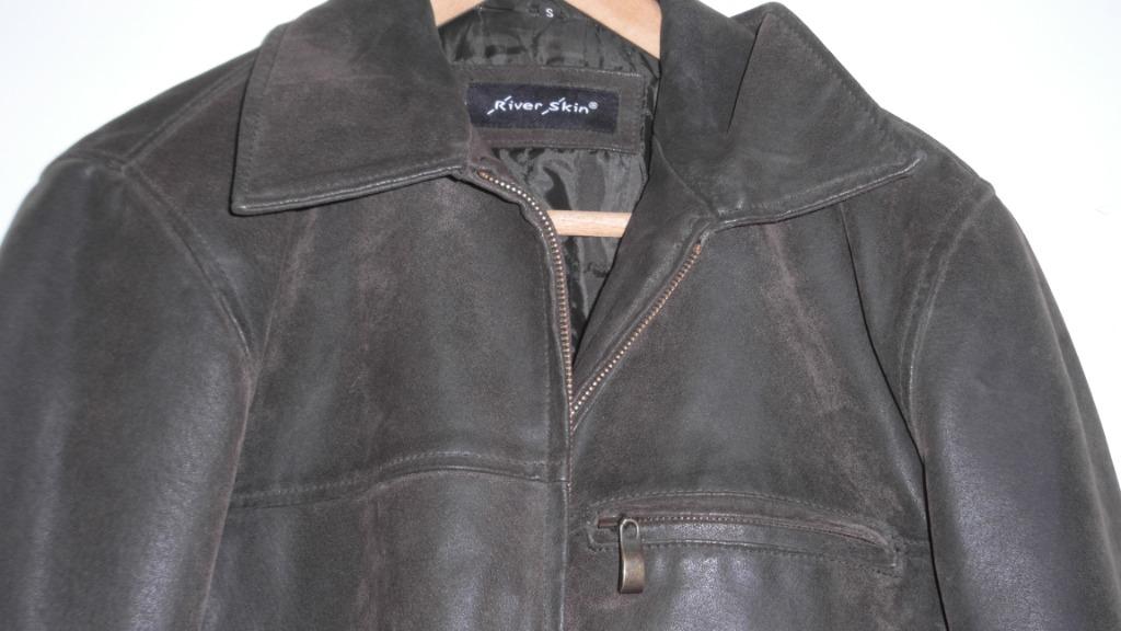 Veste en cuir homme, Enlèvement ou Envoi, Porté, Taille 48/50 (M), Brun