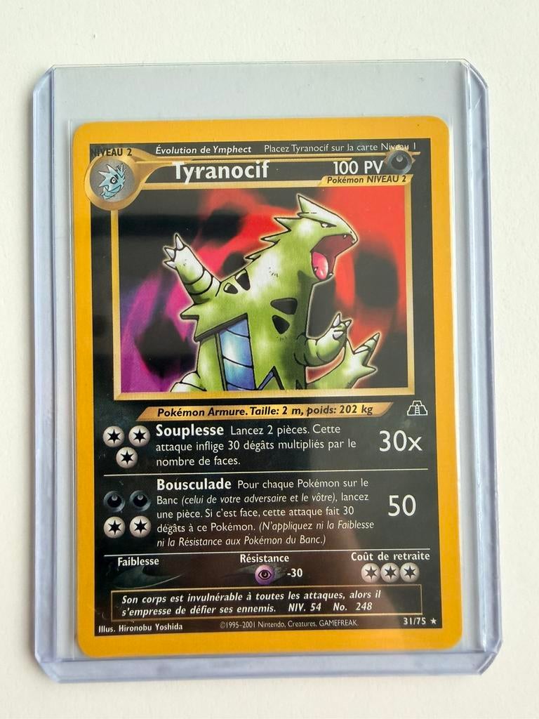 Tyranocif (Tyranitar) – Neo Discovery 31/75 – (FR, non-holo), Ophalen, Zo goed als nieuw, Losse kaart