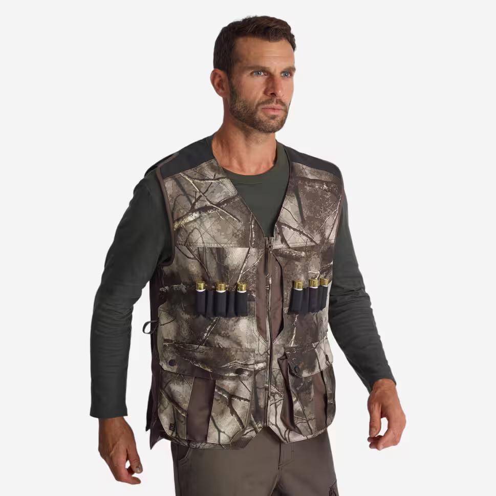 Gilet de chasse taille M, Solognac, Enlèvement ou Envoi, Comme neuf, Brun