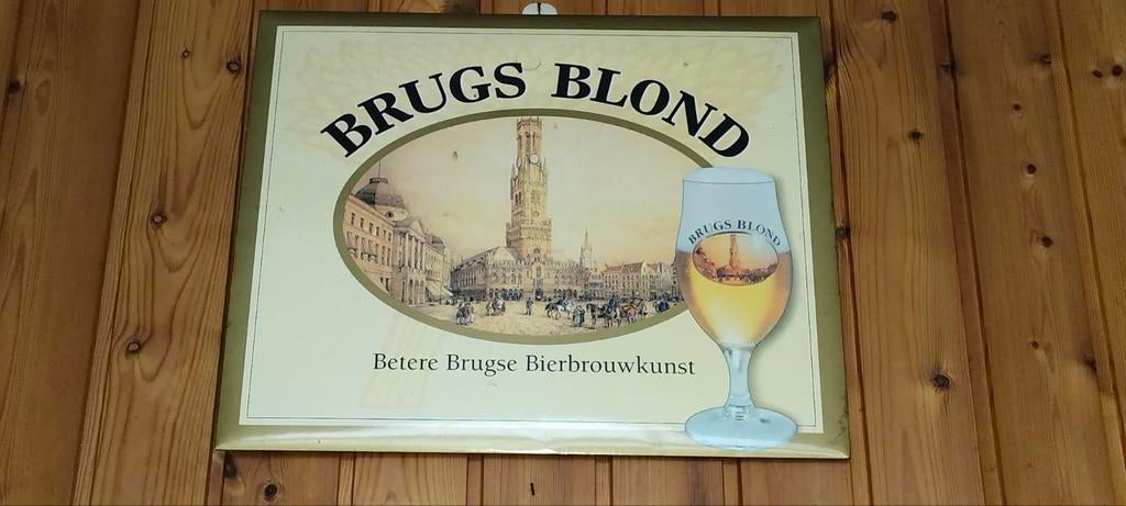 Reclame bord/ paneel Brugs blond, Enlèvement, Utilisé