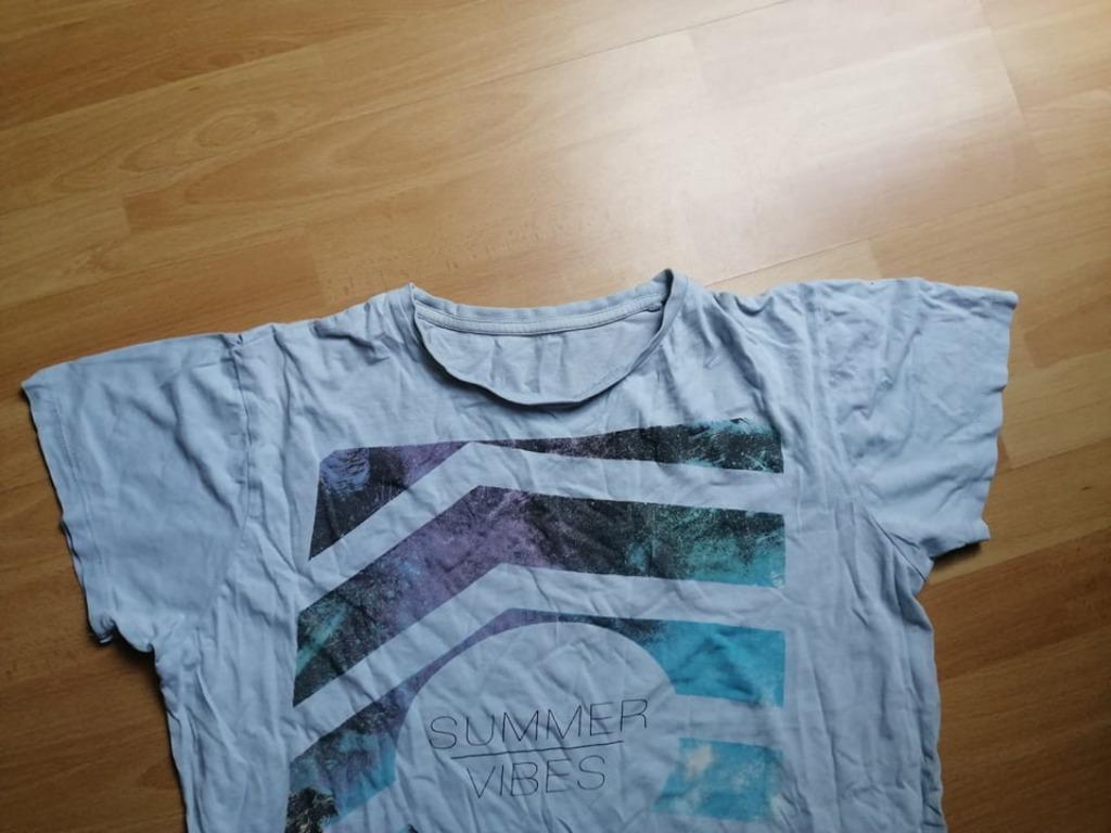 T-SHIRT BLAUW SUMMER VIBES - MAAT S, Blauw, SUMMER VIBES, Ophalen of Verzenden, Gedragen
