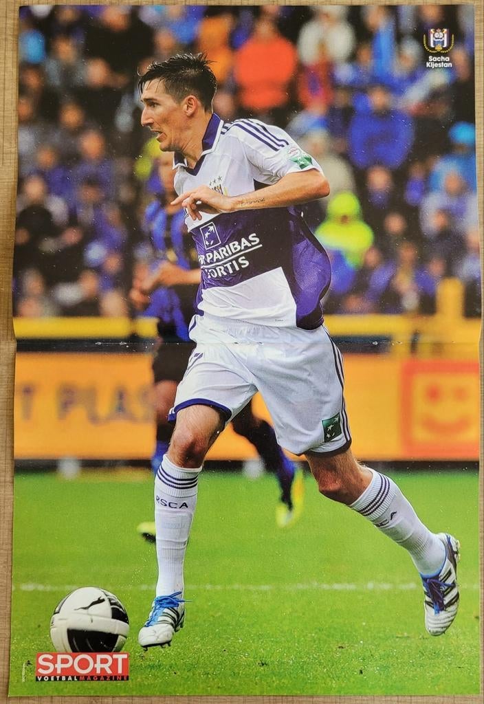 Sacha Kljestan - RSC Anderlecht - poster, Enlèvement ou Envoi, Comme neuf, Affiche, Image ou Autocollant