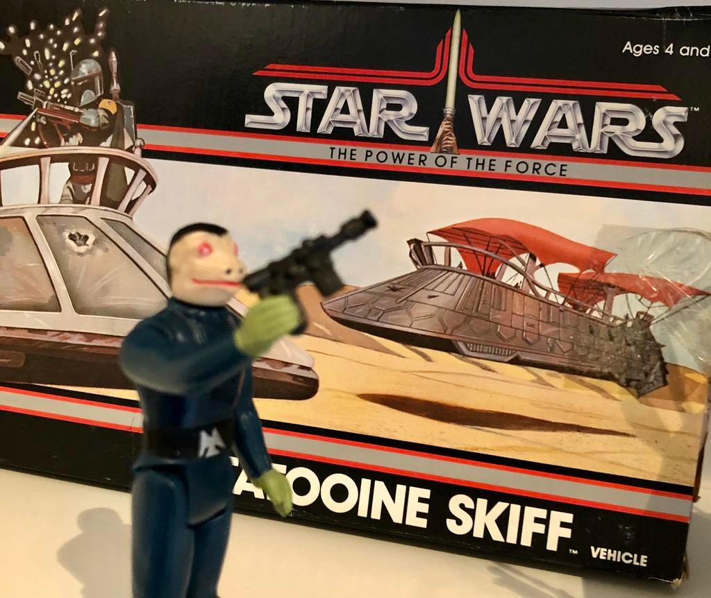 Star Wars Vintage blauwe blaster met snagglethooth, Ophalen of Verzenden, Gebruikt