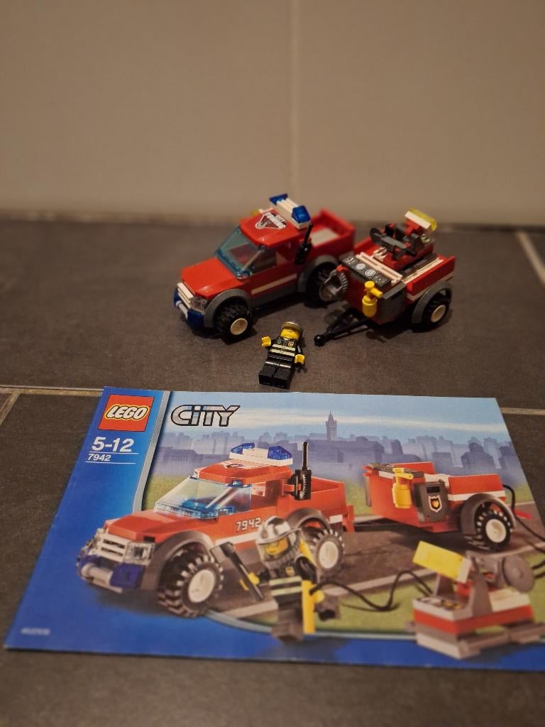 LEGO 7942 - Off Road Fire Rescue, Ophalen of Verzenden, Zo goed als nieuw, Complete set, Lego