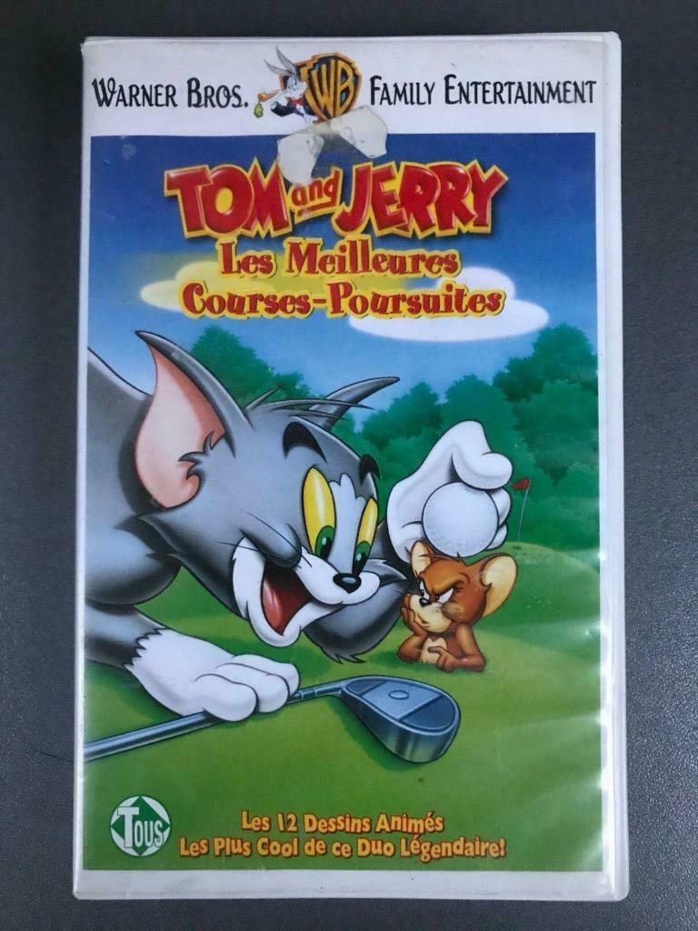 VHS Tom and Jerry : Les meilleures courses-poursuites -, Alle leeftijden, Ophalen of Verzenden, Gebruikt, Tekenfilm