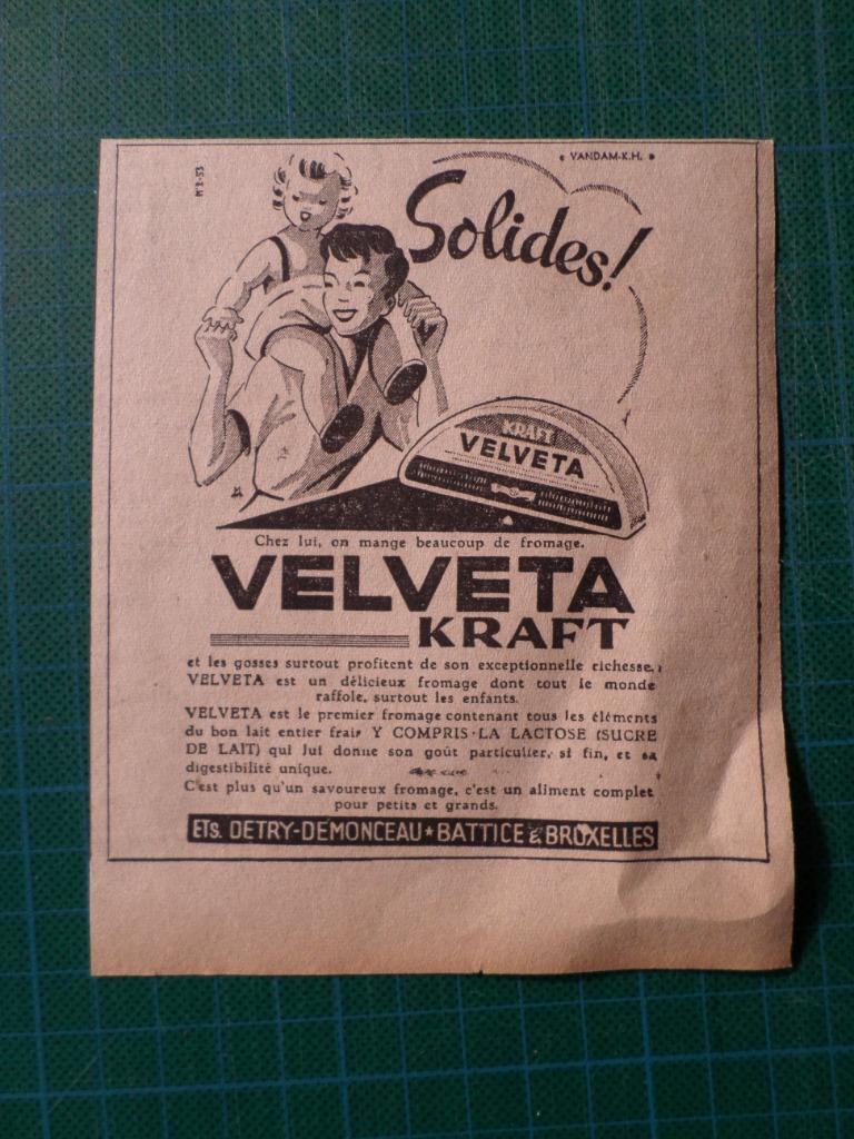 Kraft fromage - publicité papier - 1953, Ophalen of Verzenden, Gebruikt, Overige typen