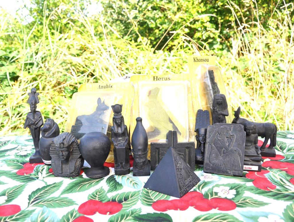 16 figurines égyptienne + 2 ajout resine noire edition atlas, Collections, Statues & Figurines, Enlèvement ou Envoi, Utilisé, Autres types