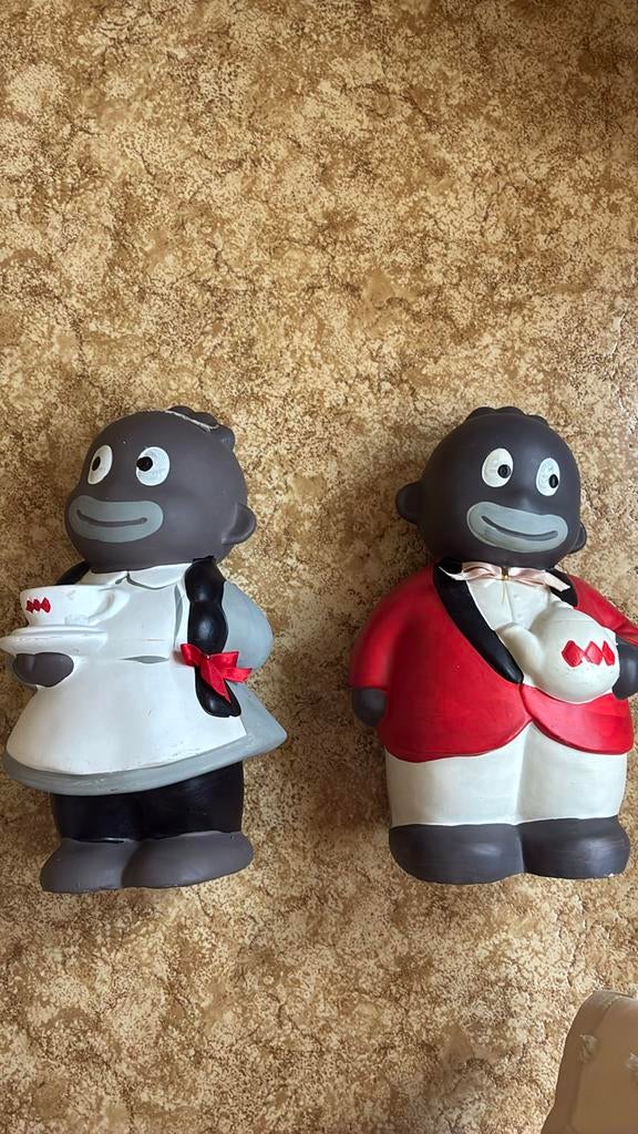 Set van twee spaarpotten, Verzamelen, Spaarpotten, Ophalen, Gebruikt, Steen, Aardewerk of Keramiek