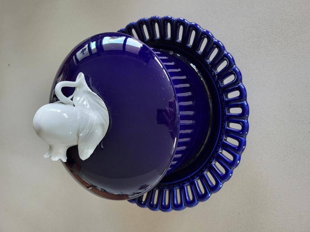 Decoratieve uienschotel Delfs Blauw.4€ afhale Lochristi, Ophalen, Zo goed als nieuw, Schaal