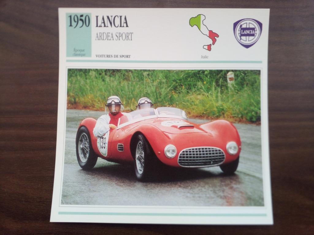 Lancia voitures de course  - Fiches Edito Service 1950-1992, Collections, Enlèvement ou Envoi, Comme neuf, Voitures