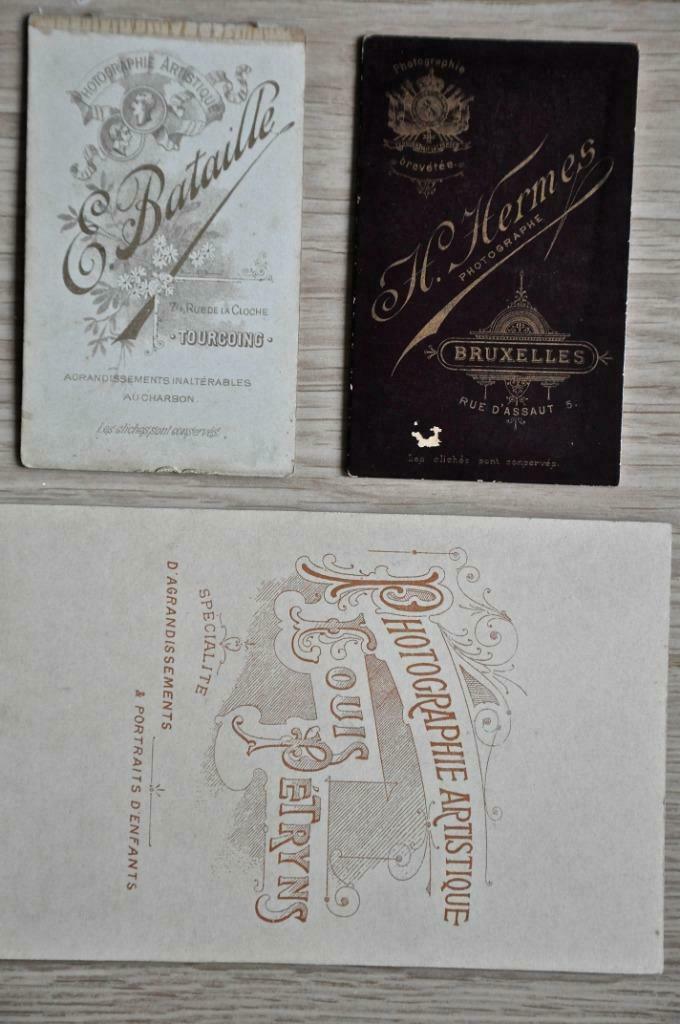 Portretten van bezoek oude foto's op karton Disdéri, Verzamelen, Foto's en Prenten, Gebruikt, Foto, Ophalen of Verzenden, Voor 1940