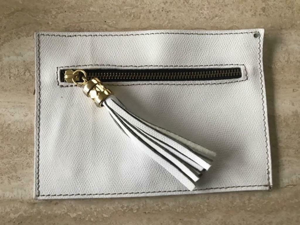 Nieuwe witte lederen geldbeugel (zn1058), Ophalen of Verzenden, Nieuw, Wit, Leder