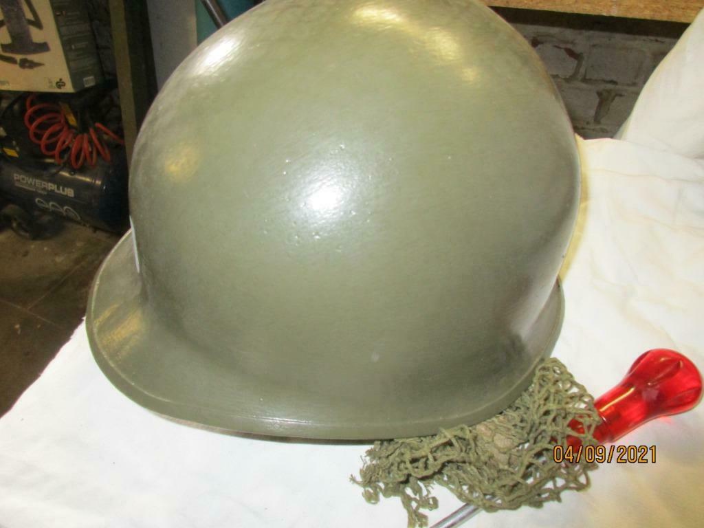 Helm van het Amerikaanse type met net van het garnalentype, Ophalen of Verzenden, Landmacht, Helm of Baret