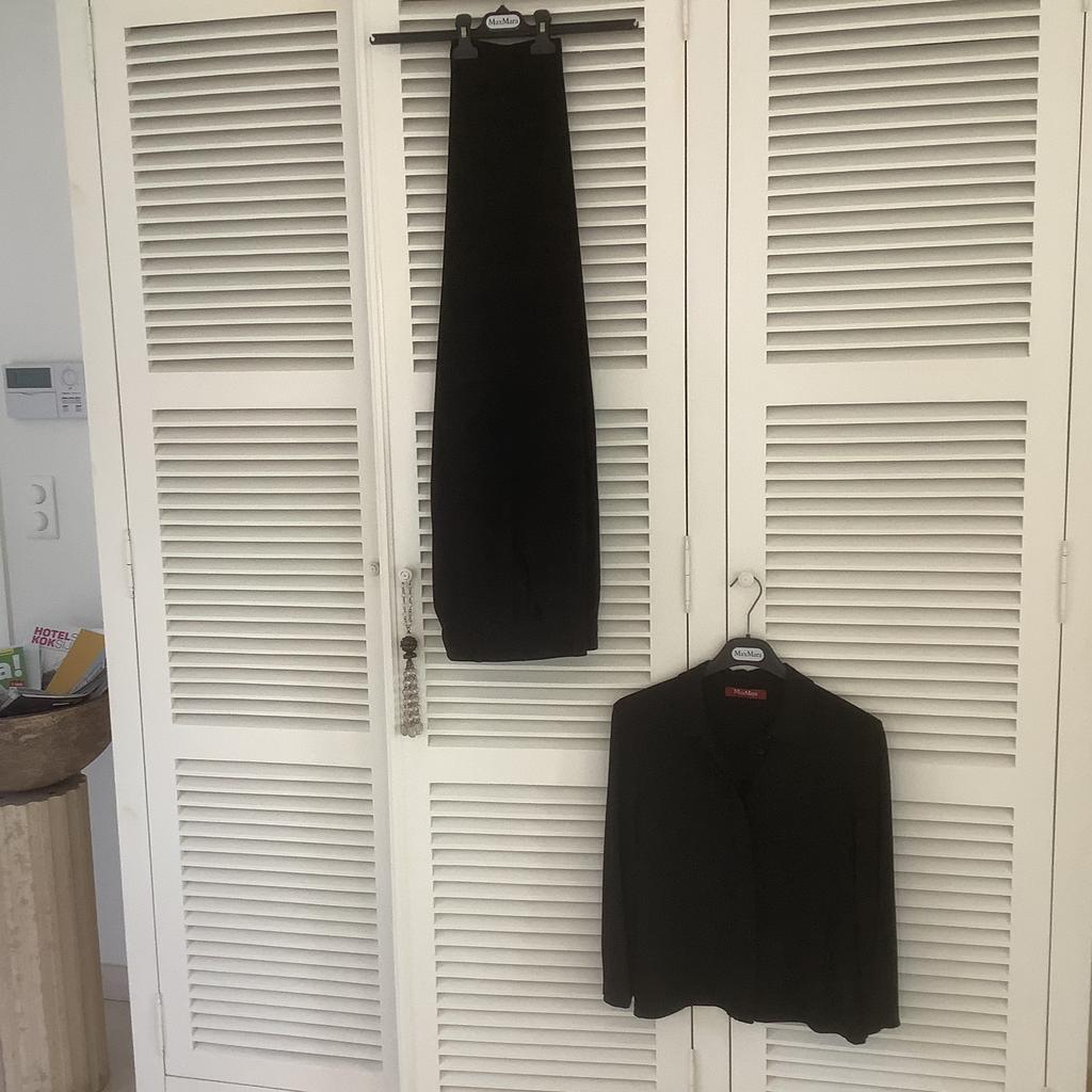 BROEK MAX MARA, Kleding | Dames, Ophalen of Verzenden, Zo goed als nieuw, Maat 36 (S), Zwart