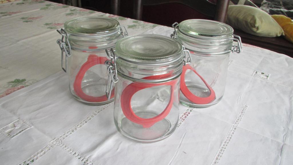 Glazen inmaakpotten of Weckpotten en snoeppot, Ophalen, Zo goed als nieuw