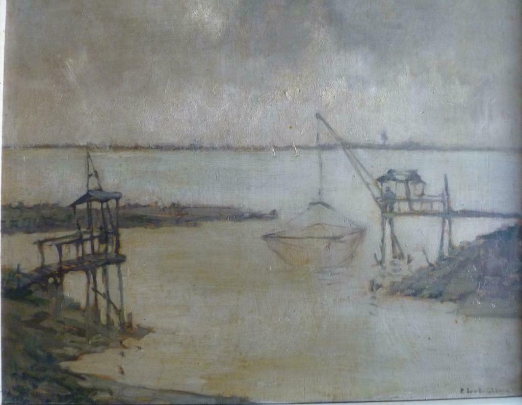 Le pêcheur d'anguilles/Pieter Jan De Clercq, Antiquités & Art, Enlèvement ou Envoi