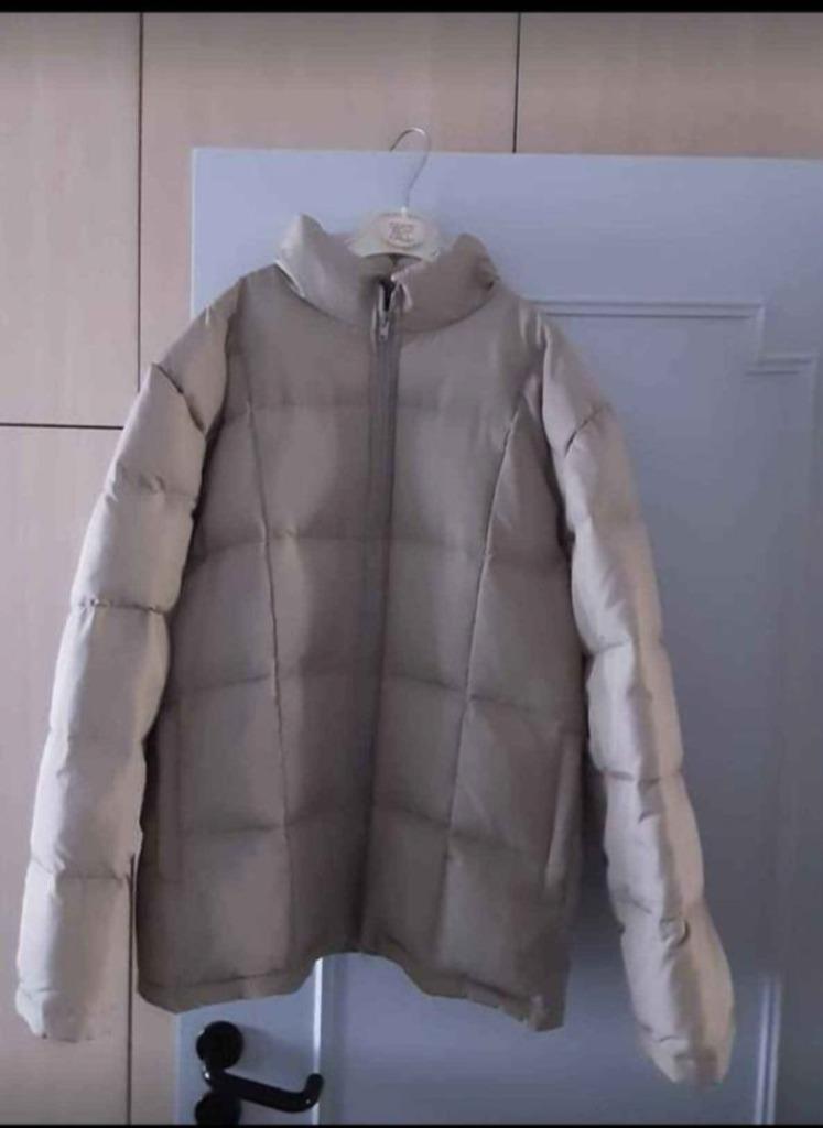 Jas met dons, Kleding | Dames, Ophalen, Zo goed als nieuw, Maat 42/44 (L), Beige