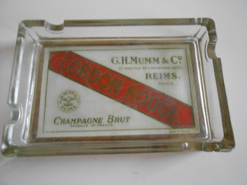 Asbak in glas champagne Cordon Rouge, Verzamelen, Ophalen of Verzenden, Champagne
