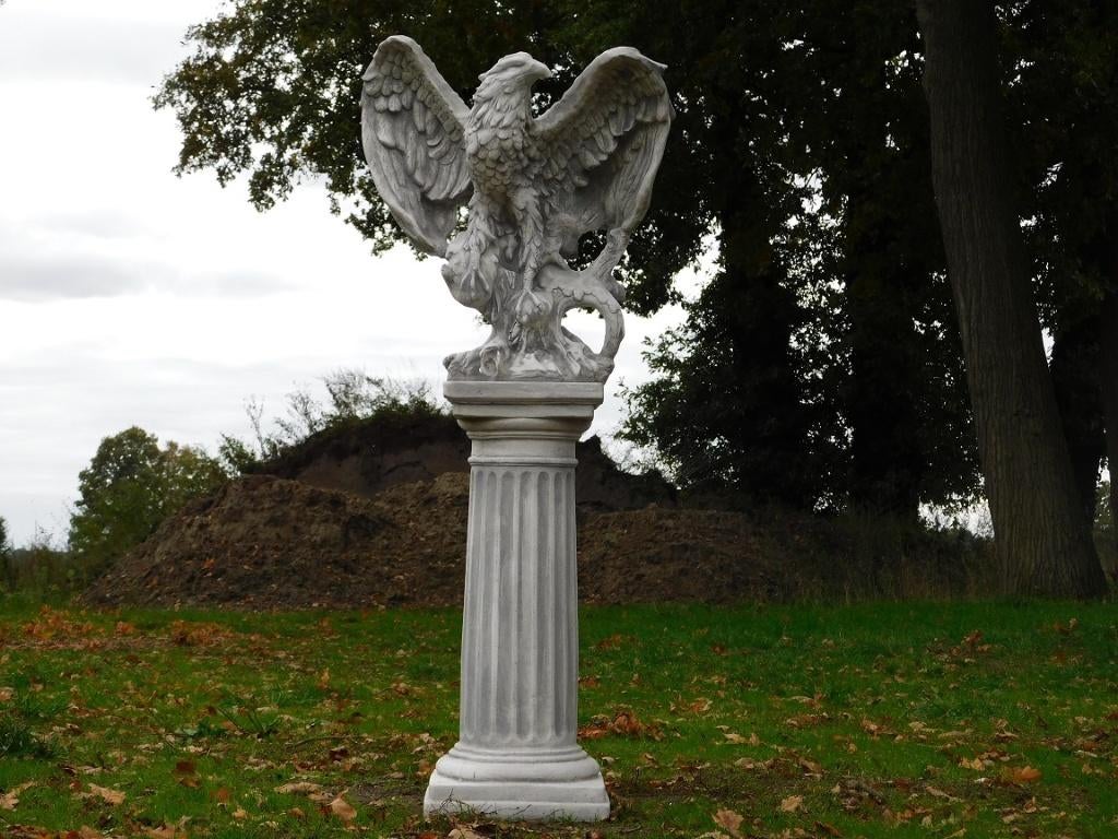 Statue d'aigle sur socle - 127 cm - Pierre, Enlèvement ou Envoi, Pierre, Animal