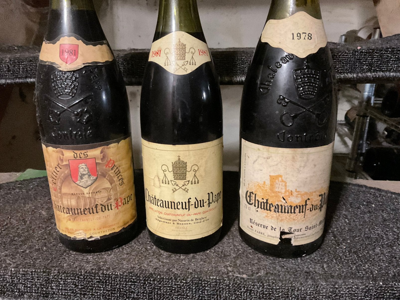 Chateauneuf du pape 3 flessen, Ophalen of Verzenden, Zo goed als nieuw