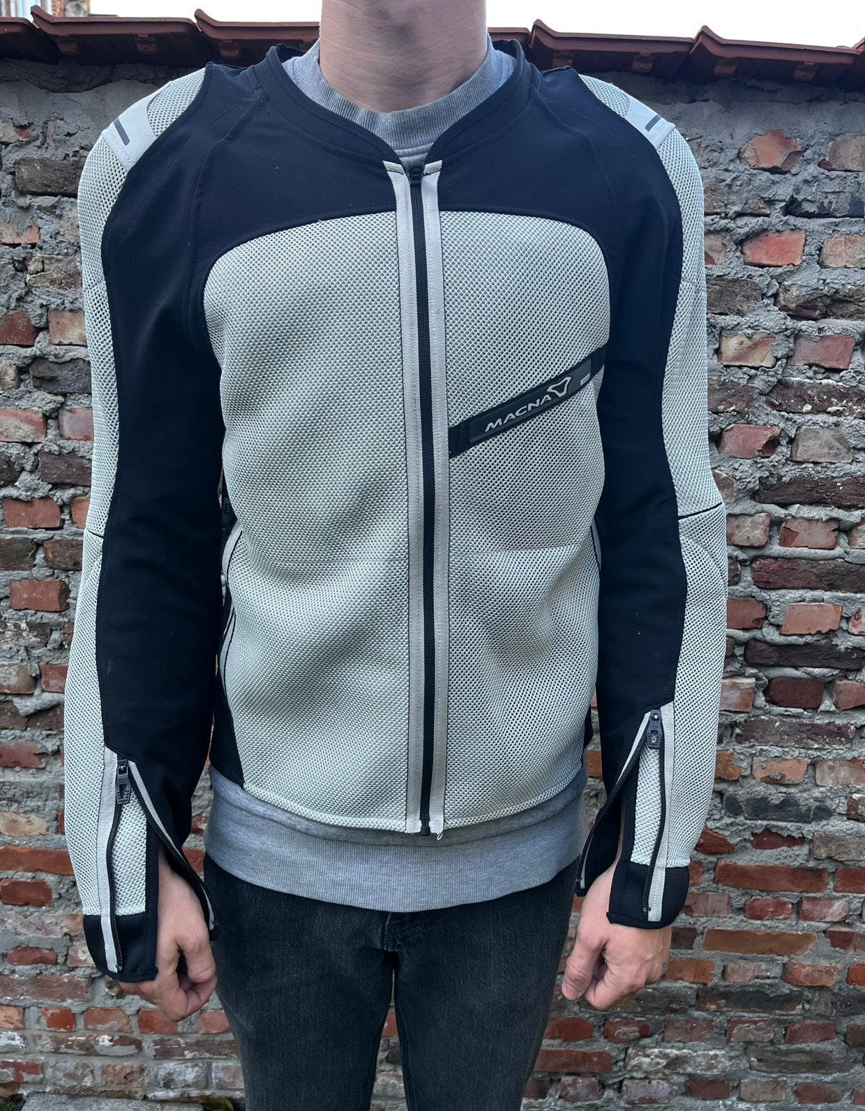 Macna Korus Protector Jas – Optimale Bescherming & Comfort, Kleding | Heren, Ophalen of Verzenden, Zo goed als nieuw, Grijs