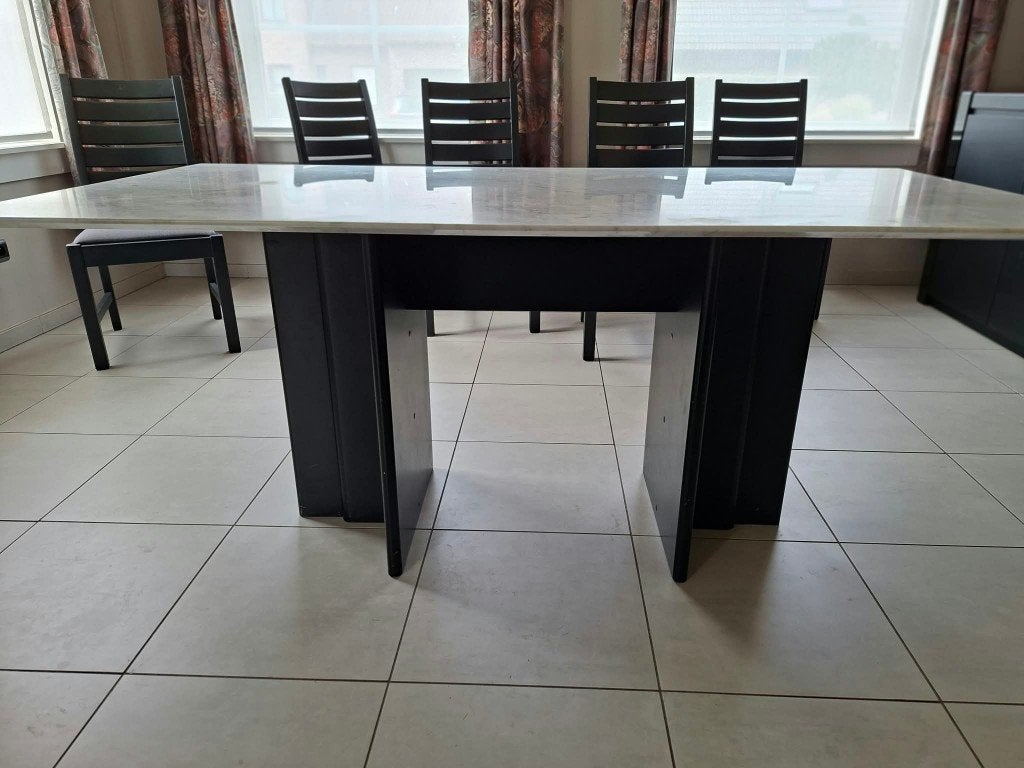 eetkamer tafel, Huis en Inrichting, Ophalen, Overige materialen, 50 tot 100 cm, Vijf personen of meer