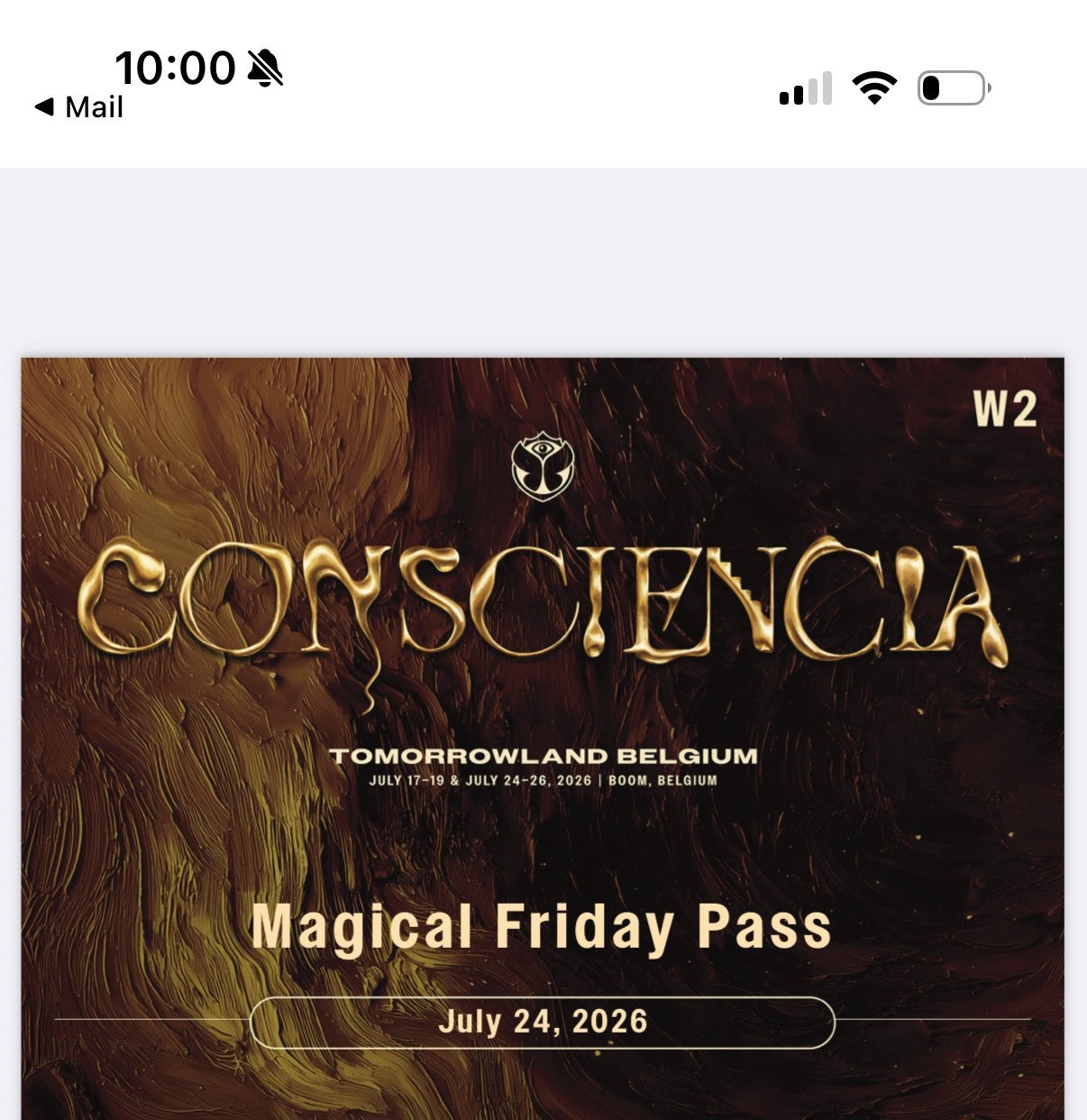 Tomorrowland W2 Magical Friday Pass 24.05