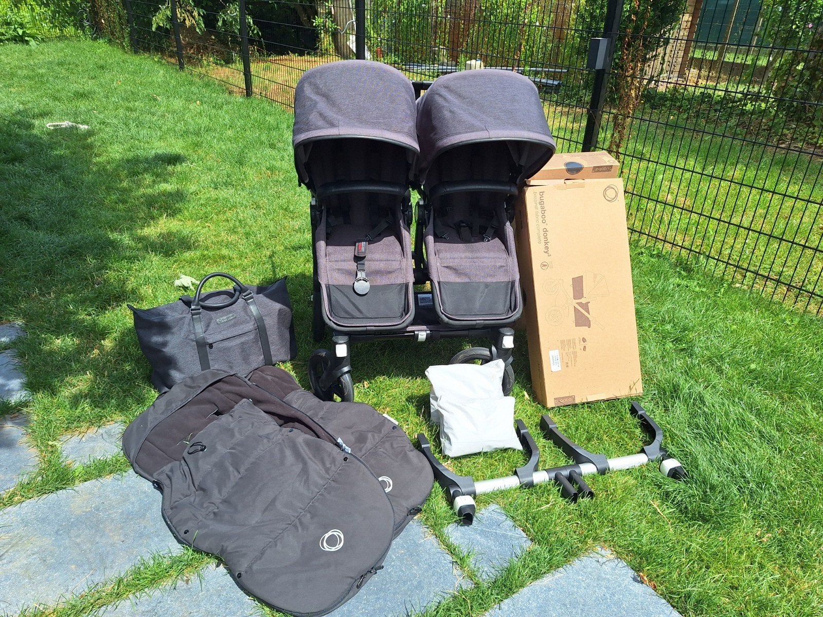 Bugaboo Donkey 3 Duo - Anthracite - Package complet - 800€, Enlèvement, Poussette, Maxi-Cosi