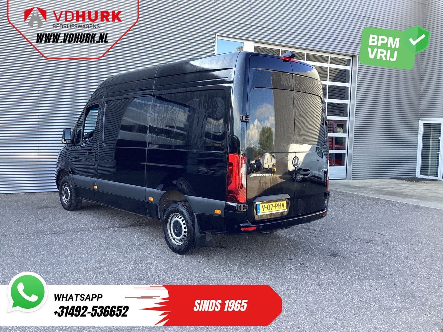 Mercedes-Benz Sprinter 317 CDI Aut. L2H2 3.5t Trekverm./ LED, Auto's, Automaat, Zwart, Mercedes-Benz, Bedrijf