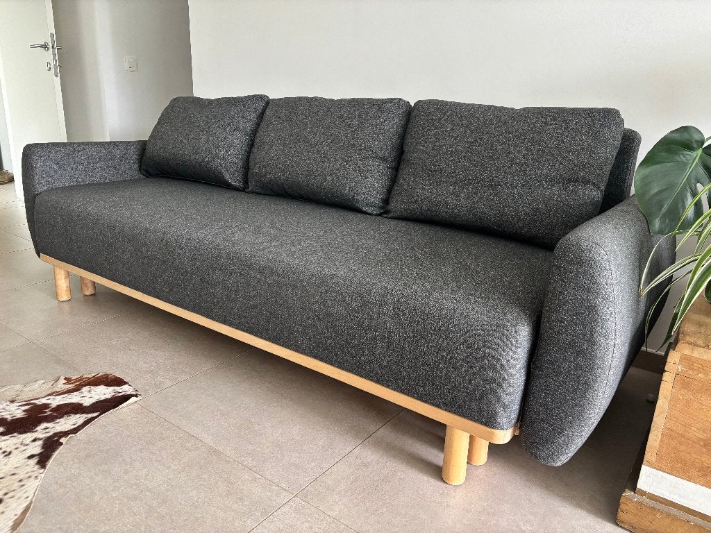 3 seat sleeper couch, Huis en Inrichting, Ophalen, 100 tot 125 cm, Driepersoons, Zo goed als nieuw