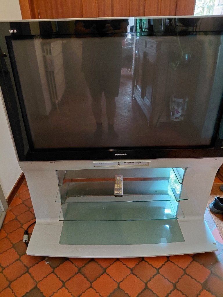 !!! 42" PANASONIC PLASMATELEVISIE EN KAST!!!, Audio, Tv en Foto, Televisies, Ophalen, Gebruikt, Panasonic, 100 Hz