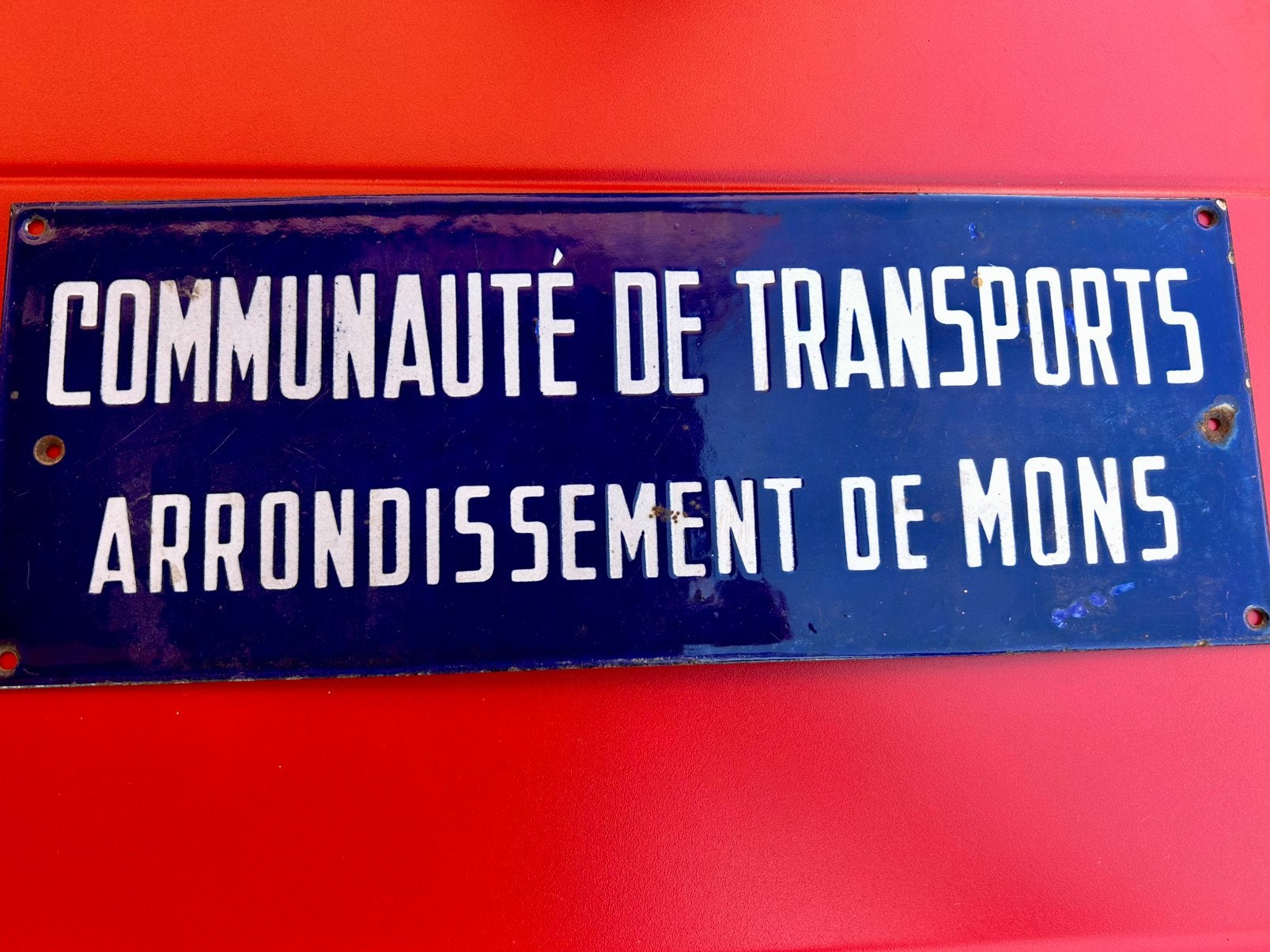 Plaque émaillée Mons, Collections, Enlèvement ou Envoi, Comme neuf