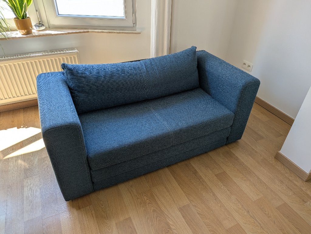 bank, Huis en Inrichting, Zetels | Zetels, Ophalen, Gebruikt, Minder dan 75 cm, Tweepersoons