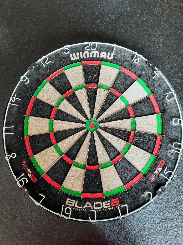 Dartsbord blade 6, Sport en Fitness, Darts, Ophalen, Gebruikt, Dartbord
