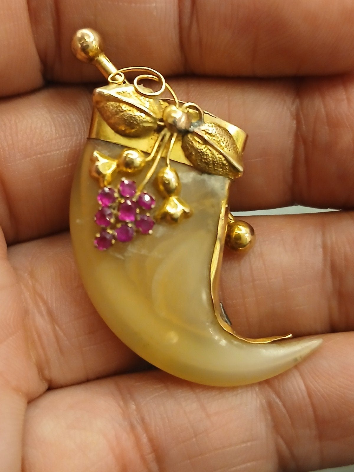 Broche victorienne britannique en forme de griffe de tigre o, Enlèvement ou Envoi