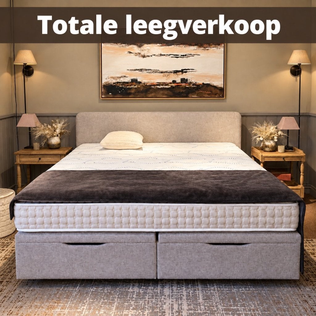 Boxspring 180x200 met opbergkoffer en luxe matras, Huis en Inrichting, Ophalen, Nieuw, 200 cm, 180 cm