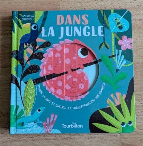 Livre "Dans la jungle", Babelio, Ophalen of Verzenden, Zo goed als nieuw, Uitklap-, Voel- of Ontdekboek