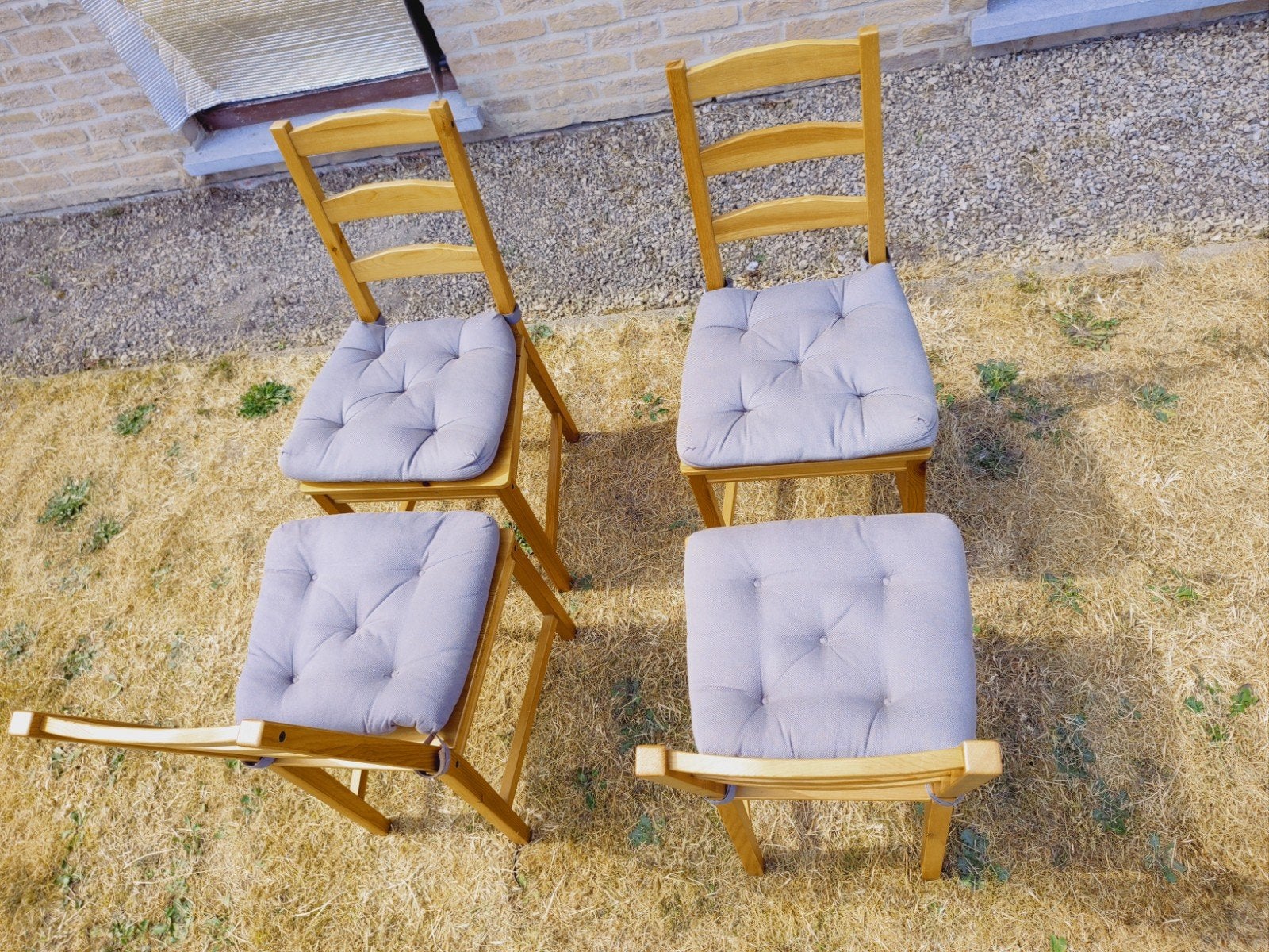 IKEA JOKKMOKK stoelen – set van 4 met kussens, Huis en Inrichting, Stoelen, Ophalen