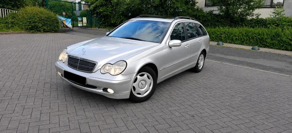 @ Mercedes C180 K Break 2002 165Km Clim Toit Euro 4 CT OK @, Autos, Argent ou Gris, Achat, Entreprise, Boîte manuelle