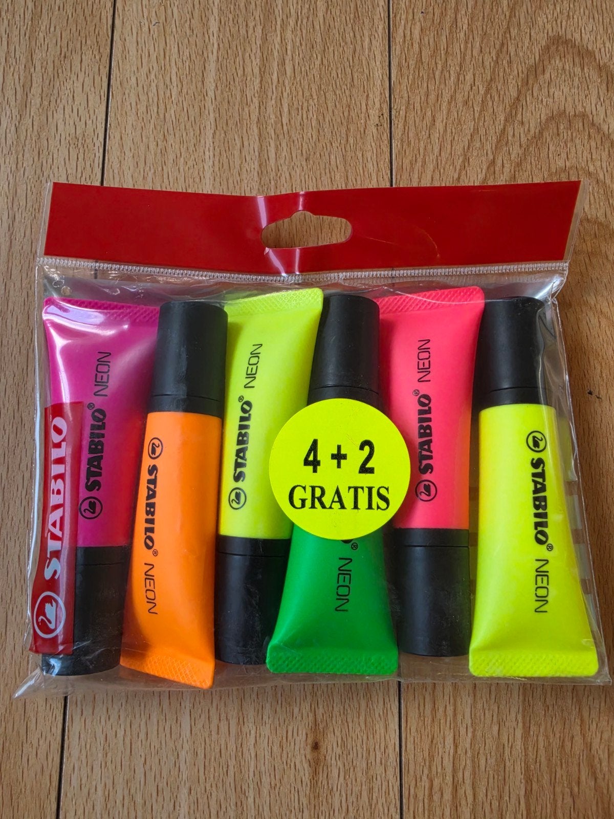 Surligneurs STABILO NEON – Lot de 6 (4+2 gratuits) –, Enlèvement ou Envoi